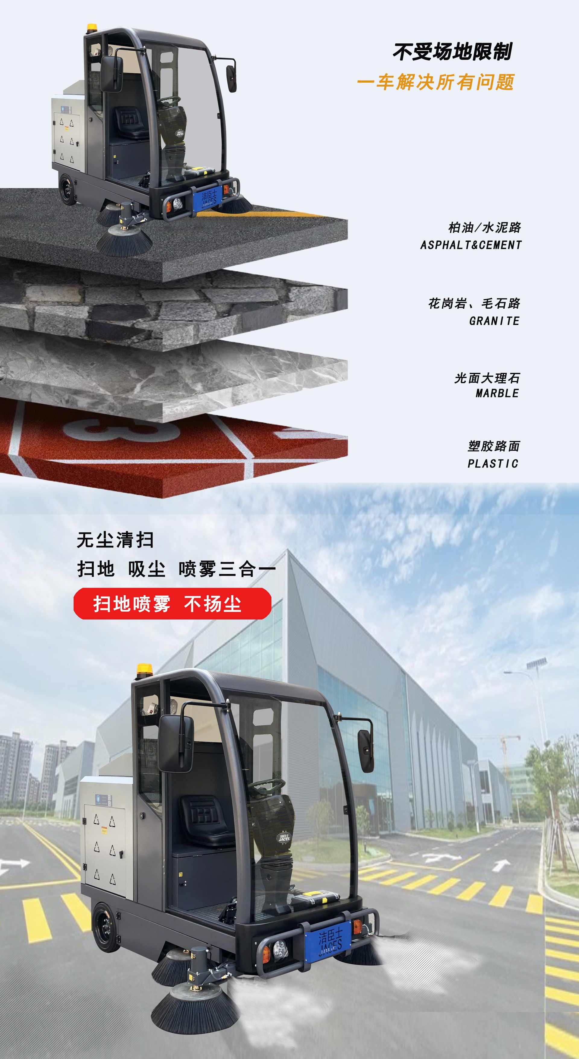 深圳半封閉式掃地車,工廠半封閉式掃地車